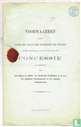 Concessie Raad der Gemeente Terneuzen Electrische Geleidingen 1899 - Bild 1