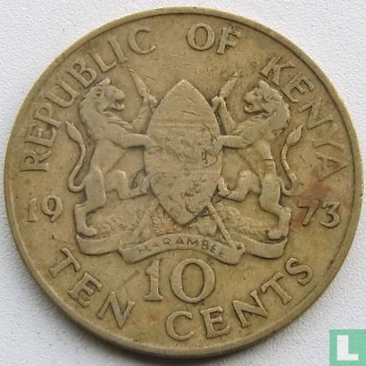 Kenya 10 cents 1973 - Image 1