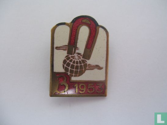 1953 (magnet on globe)
