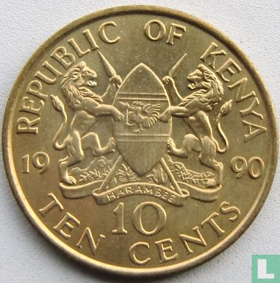 Kenia 10 cents 1990 - Afbeelding 1