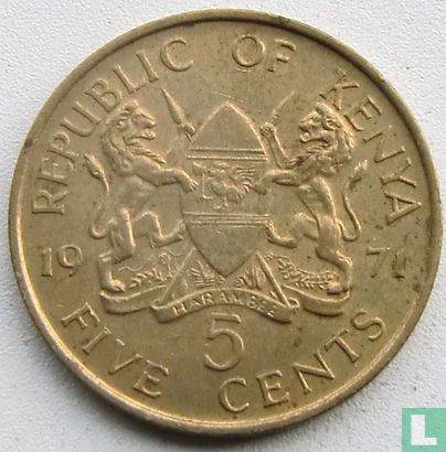 Kenya 5 cents 1971 - Image 1