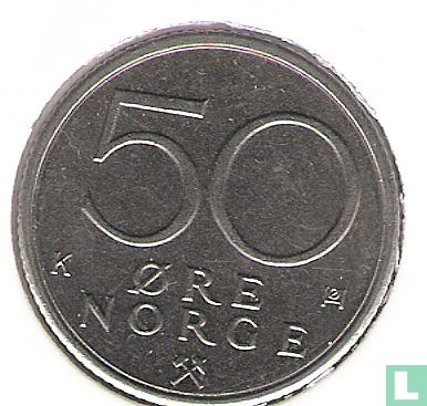 Norwegen 50 Øre 1989 - Bild 2