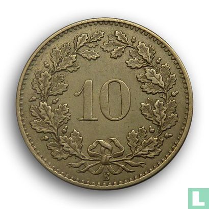 Switzerland 10 rappen 1876 - Image 2