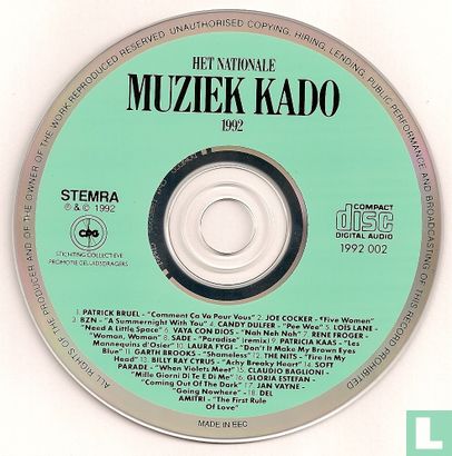 Het nationale muziek kado 1992 - Afbeelding 3