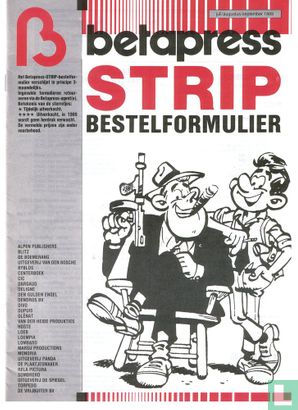Strip Bestelformulier juli/augustus/september 1989 - Afbeelding 1