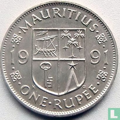 Mauritius 1 rupee 1991 - Image 1