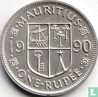 Mauritius 1 rupee 1990 - Afbeelding 1
