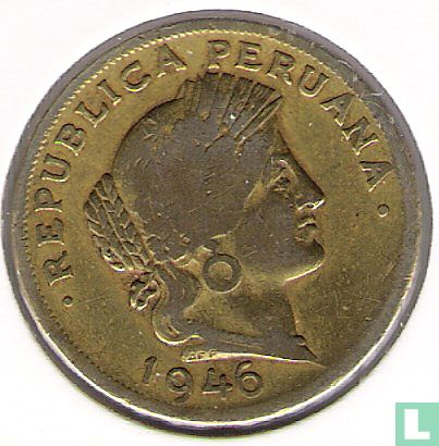 Peru 20 centavos 1946 (with AFP) - Image 1