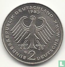 Duitsland 2 mark 1983 (G - Konrad Adenauer) - Afbeelding 1