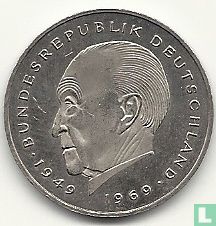 Duitsland 2 mark 1983 (G - Konrad Adenauer) - Afbeelding 2