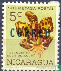 Orchid with overprint Correo