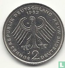 Germany 2 mark 1982 (J - Konrad Adenauer) - Image 1