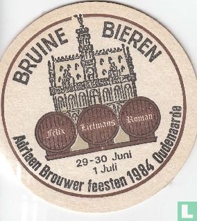 Bruine bieren Adriaen Brouwer feesten 1984 Oudenaarde 