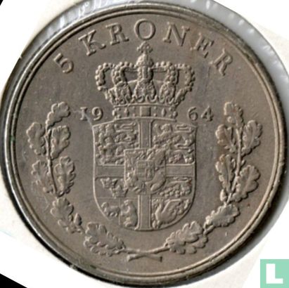 Denmark 5 kroner 1964 - Image 1
