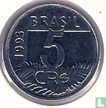 Brésil 5 cruzeiros reais 1993 - Image 1
