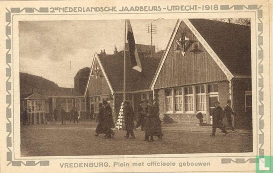 2e Nederlandse Jaarbeurs - Utrecht 1918. Vredenburg. Plein met officieele gebouwen - Afbeelding 1