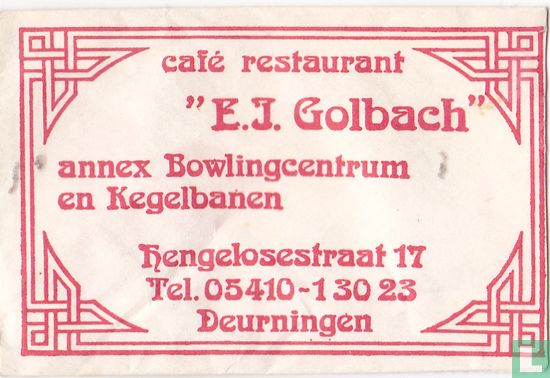 Café Restaurant "E.J. Golbach"  - Afbeelding 1