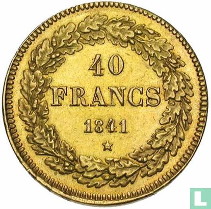 België 40 francs 1841 - Afbeelding 1