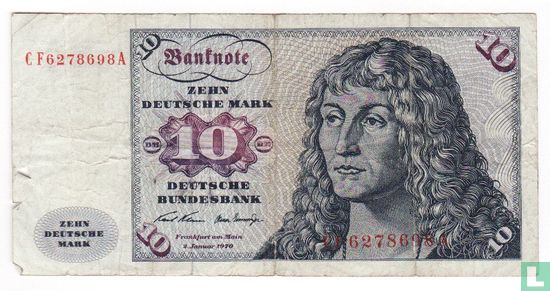 Bundesbank, 10 D-Mark, 1970 (b) - Image 1