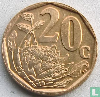 Afrique du Sud 20 cents 1997 - Image 2