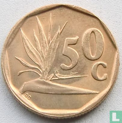 Afrique du Sud 50 cents 1993 - Image 2