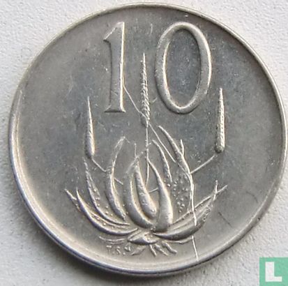 Afrique du Sud 10 cents 1977 - Image 2