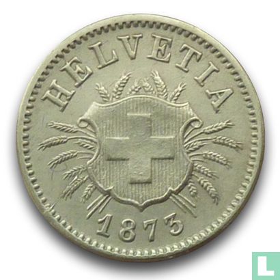 Zwitserland 5 rappen 1873 - Afbeelding 1