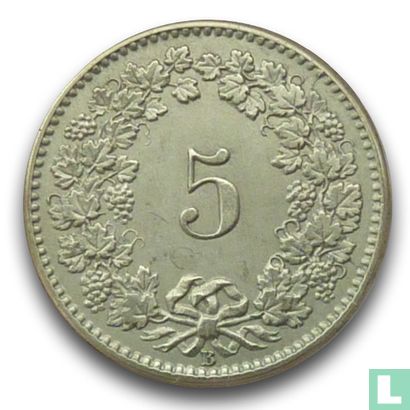 Suisse 5 rappen 1873 - Image 2