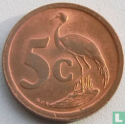 South Africa 5 cents 1990 - Image 2