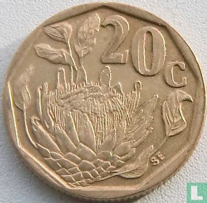 Afrique du Sud 20 cents 1995 - Image 2
