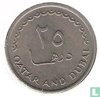 Katar und Dubai 25 Dirham 1969 (Jahr 1389) - Bild 2