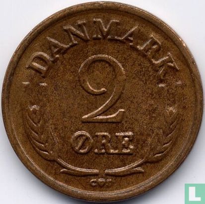 Denemarken 2 øre 1965 (brons) - Afbeelding 2