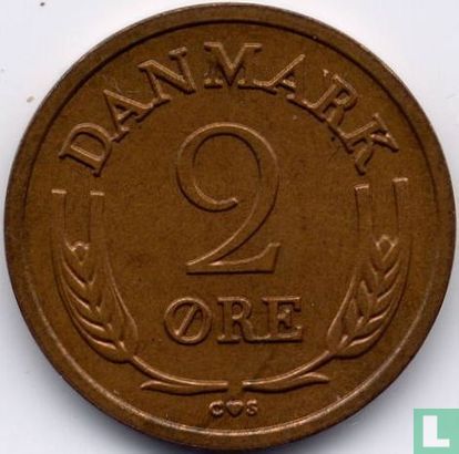 Denemarken 2 øre 1963 (brons) - Afbeelding 2