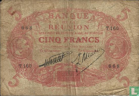 Réunion 5 Francs ND (L1901) - Afbeelding 1
