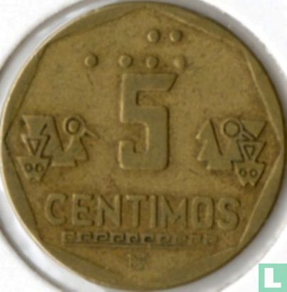 Peru 5 céntimos 1993 (type 1) - Image 2