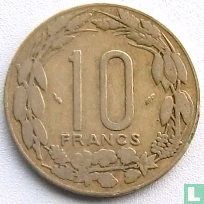 Central African States 10 francs 1976 - Image 2