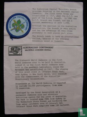 Australian contingent - 16th World Jamboree - Souvenir badge folder - Afbeelding 3