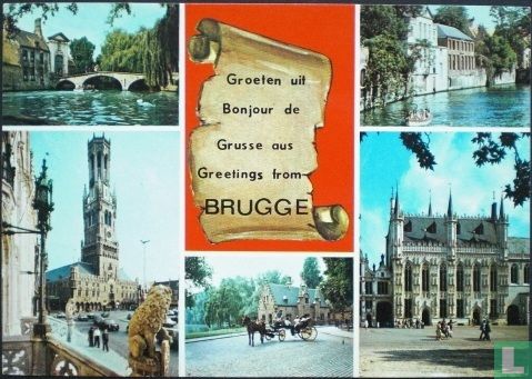 Groeten uit / Bonjour de / Grüsse aus / Greetings from Brugge - Afbeelding 1