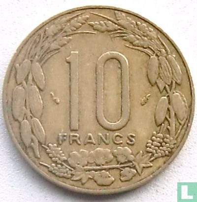 Äquatorialafrikanische Staaten 10 Franc 1969 - Bild 2