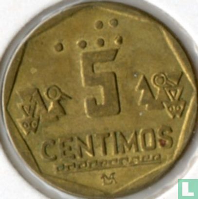 Pérou 5 céntimos 1995 - Image 2