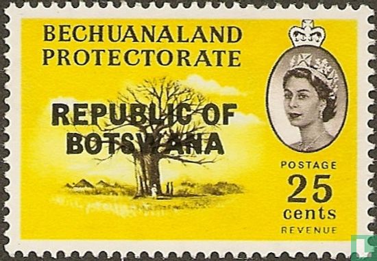 Stamps of Bechuanaland, with overprint