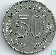 Maleisië 50 sen 1968 (security edge) - Afbeelding 1