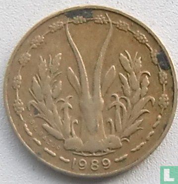 West-Afrikaanse Staten 5 francs 1989 - Afbeelding 1