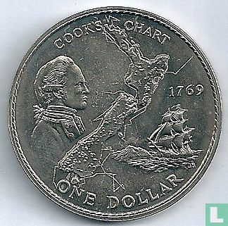 Neuseeland 1 Dollar 1969 "Bicentenary of Captain Cook's voyage" - Bild 2