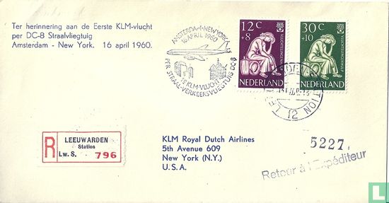 Eerste vlucht Amsterdam - New York