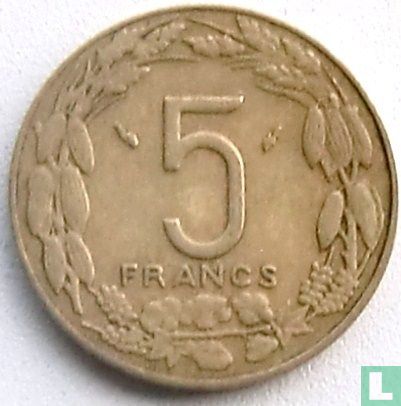 États d'Afrique centrale 5 francs 1985 - Image 2