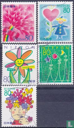 Greeting stamps: flowers
