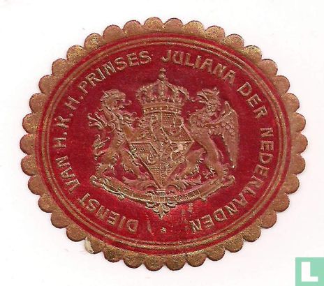 Dienst van H.K.H. Prinses Juliana der Nederlanden - Netherlands - LastDodo