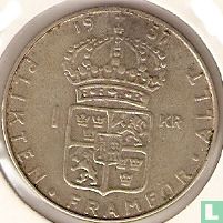 Sweden 1 krona 1957 - Image 1