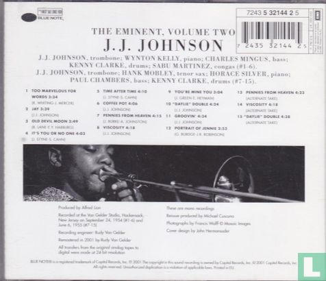 The Eminent Jay Jay Johnson Volume two  - Bild 2